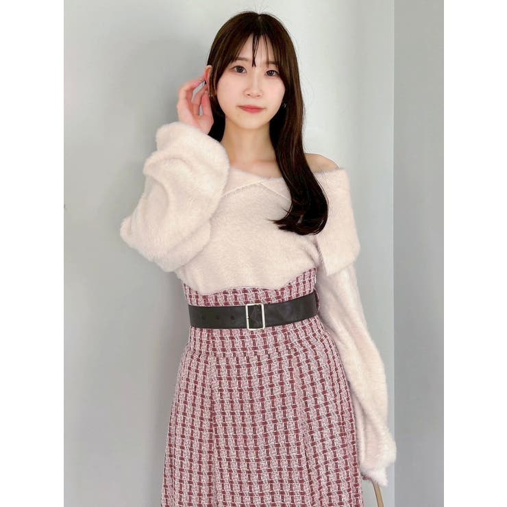 【WEB限定カラーあり】サイドタックベルトフレアスカート | dazzlin | 詳細画像31 