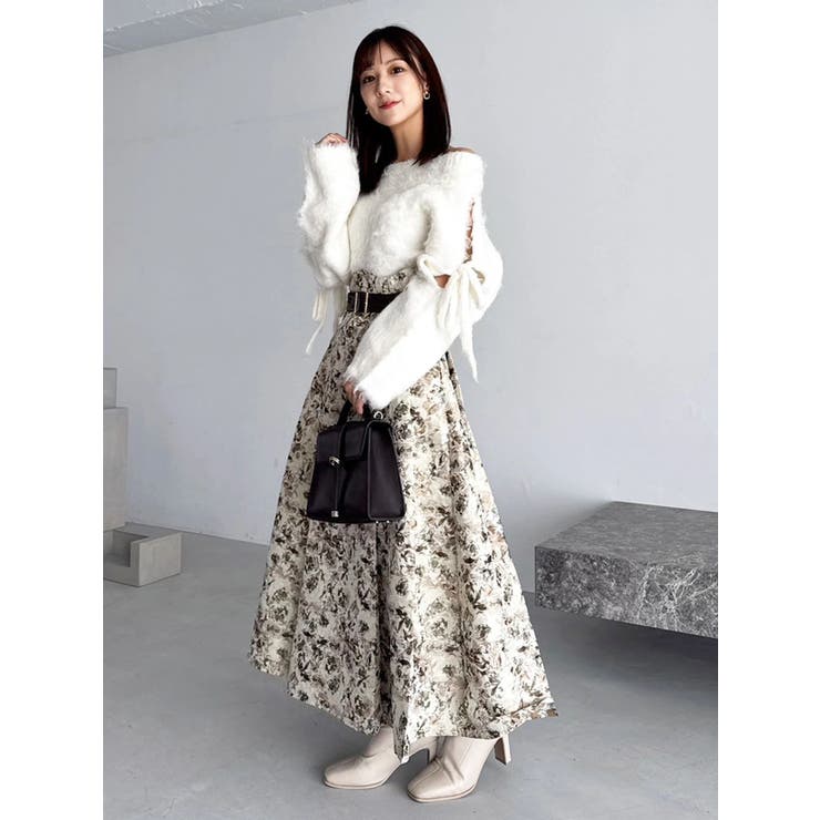 【WEB限定カラーあり】サイドタックベルトフレアスカート | dazzlin | 詳細画像34 