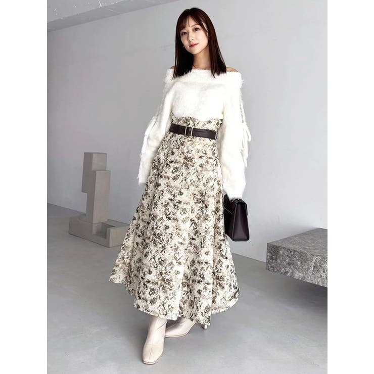 【WEB限定カラーあり】サイドタックベルトフレアスカート | dazzlin | 詳細画像35 