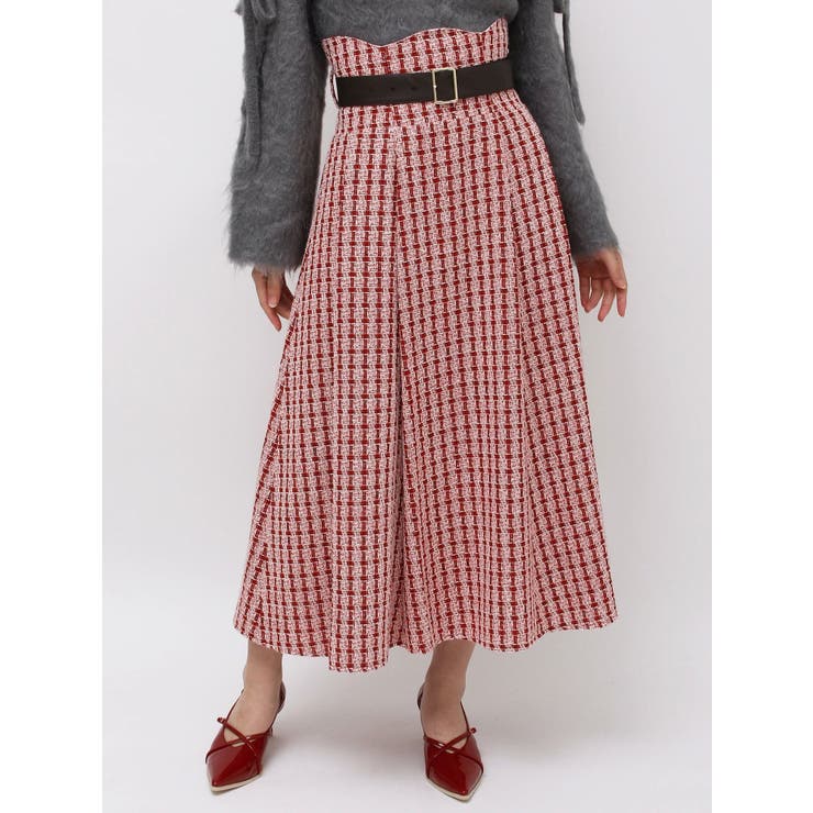 【WEB限定カラーあり】サイドタックベルトフレアスカート | dazzlin | 詳細画像50 