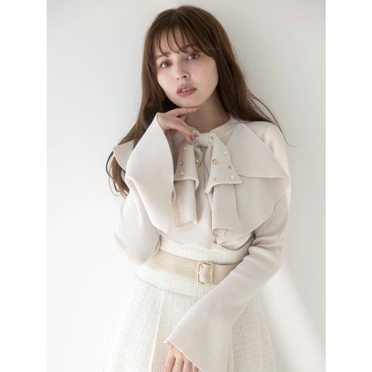 【WEB限定カラーあり】サイドタックベルトフレアスカート | dazzlin | 詳細画像8 