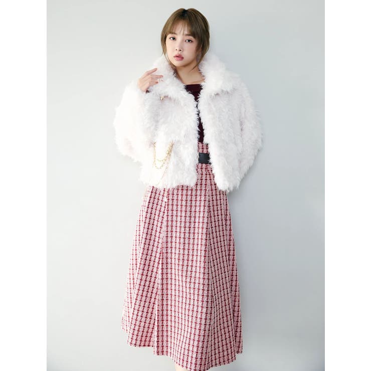 【WEB限定カラーあり】サイドタックベルトフレアスカート | dazzlin | 詳細画像9 