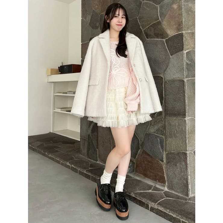 ボリュームフリルチュールミニスカート | dazzlin | 詳細画像10 