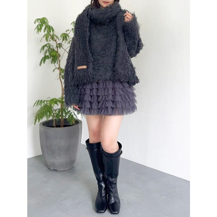 ボリュームフリルチュールミニスカート | dazzlin | 詳細画像18 