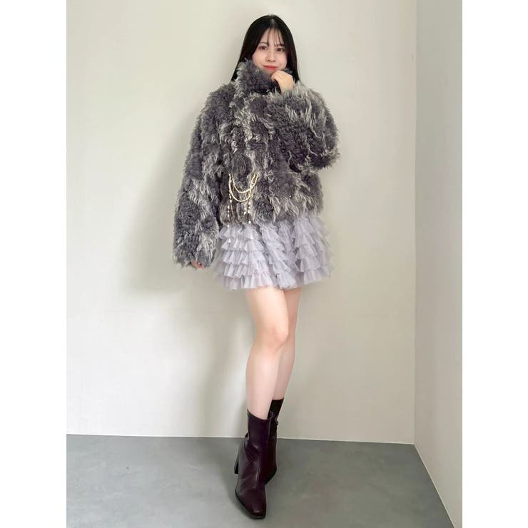 ボリュームフリルチュールミニスカート | dazzlin | 詳細画像26 