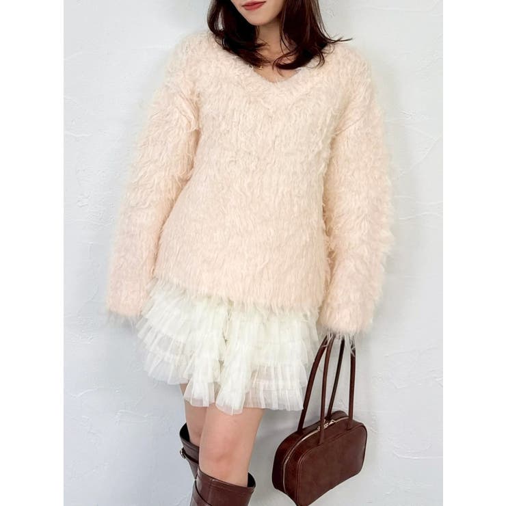 ボリュームフリルチュールミニスカート | dazzlin | 詳細画像29 