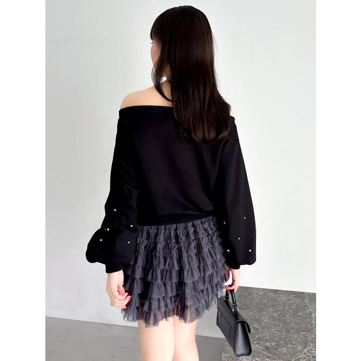 ボリュームフリルチュールミニスカート | dazzlin | 詳細画像33 