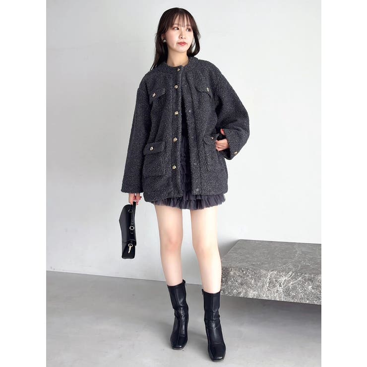 ボリュームフリルチュールミニスカート | dazzlin | 詳細画像36 