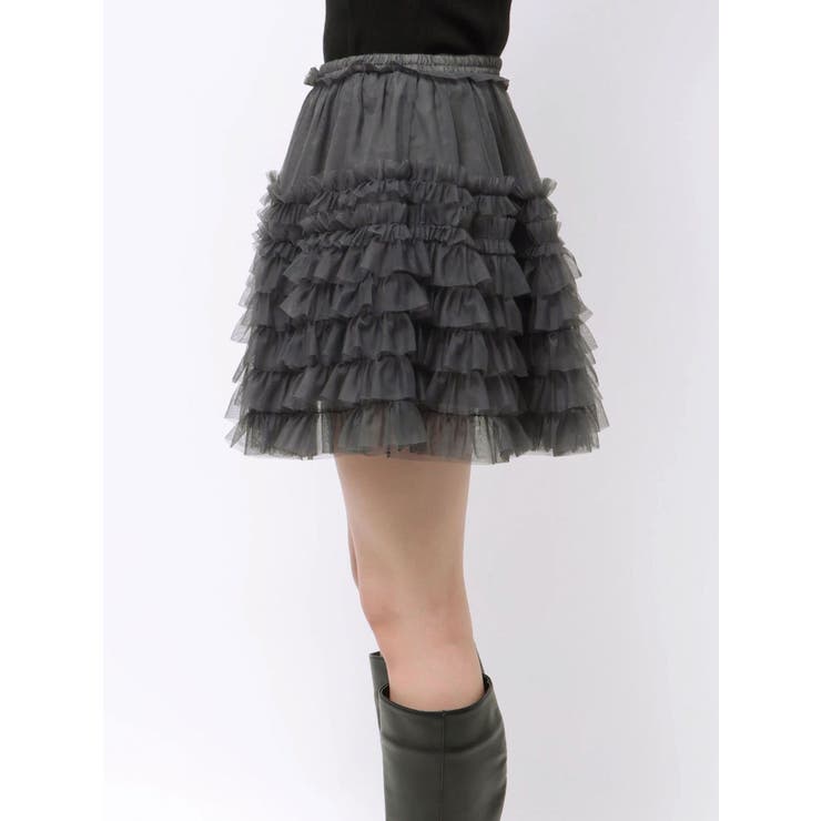 ボリュームフリルチュールミニスカート | dazzlin | 詳細画像48 