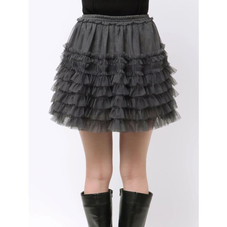 ボリュームフリルチュールミニスカート | dazzlin | 詳細画像49 