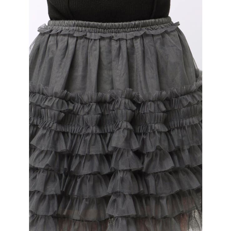 ボリュームフリルチュールミニスカート | dazzlin | 詳細画像50 