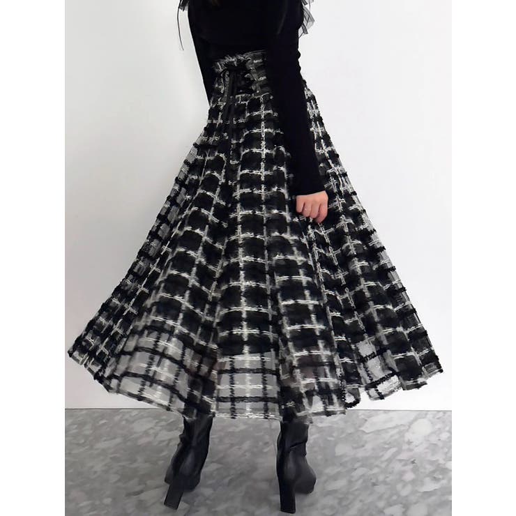 ブラック | 【20周年記念復刻！】コルセットボリューミーフレアスカート | dazzlin