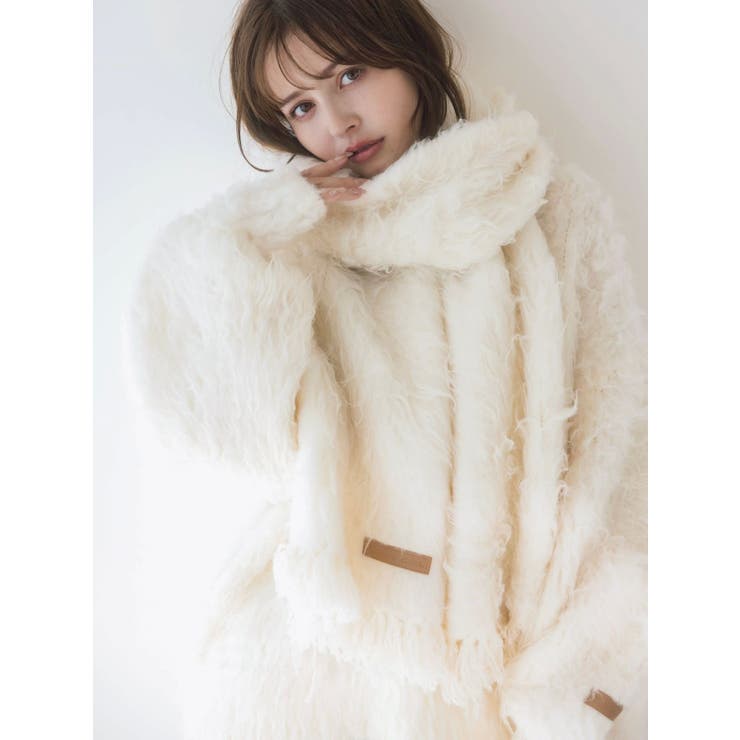 アイボリー | リップルカールマフラー | dazzlin