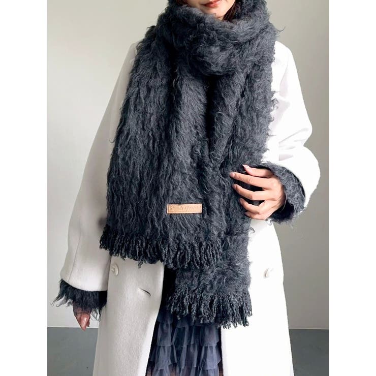 チャコールグレー | リップルカールマフラー | dazzlin