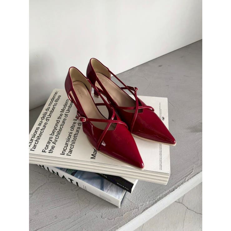 レッド | クロスベルトパンプス | dazzlin