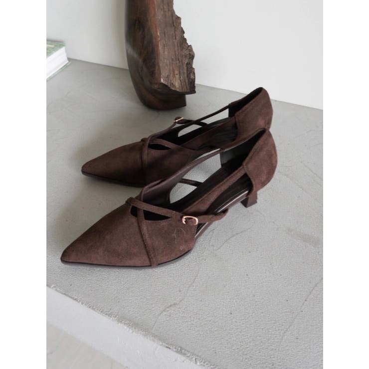 ブラウン | クロスベルトパンプス | dazzlin