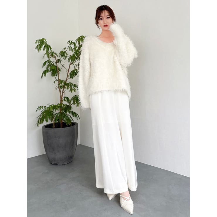 リップルカールⅤネックニット | dazzlin | 詳細画像17