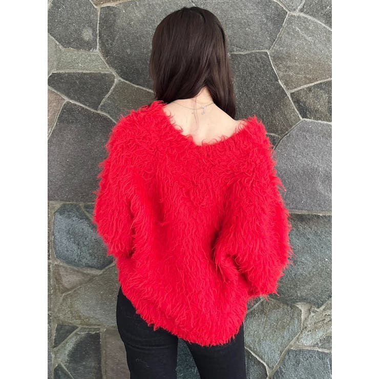 リップルカールⅤネックニット | dazzlin | 詳細画像24