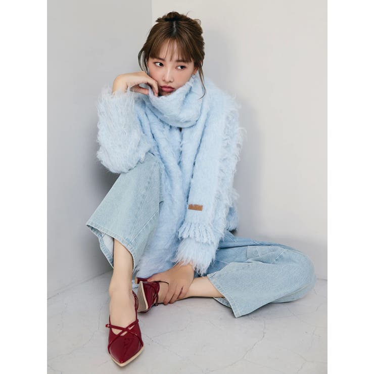 リップルカールⅤネックニット | dazzlin | 詳細画像8