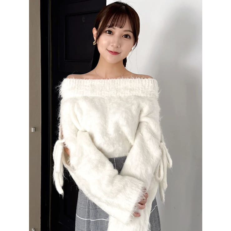 ルミナスカラーオフショルニット | dazzlin | 詳細画像18 