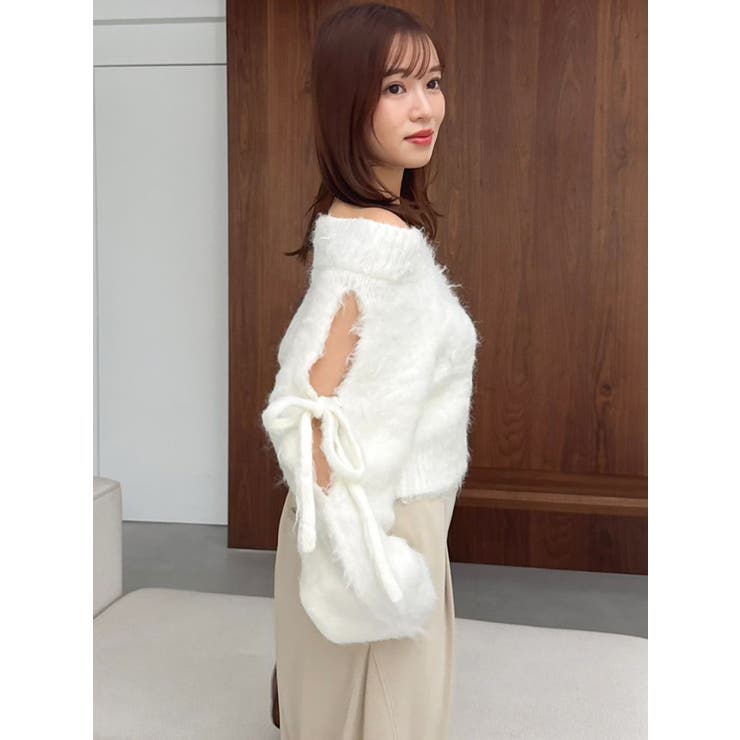 ルミナスカラーオフショルニット | dazzlin | 詳細画像3 