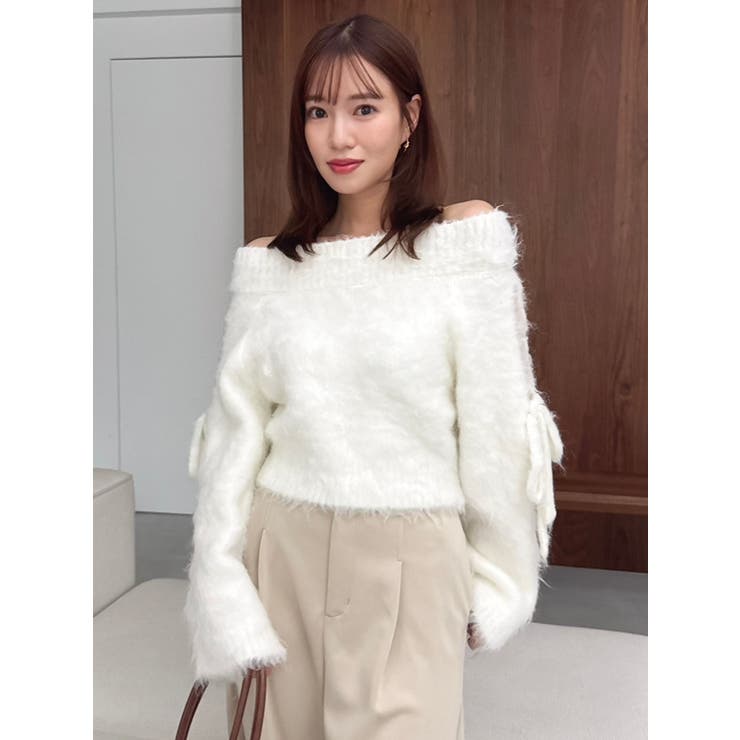 ルミナスカラーオフショルニット | dazzlin | 詳細画像4 