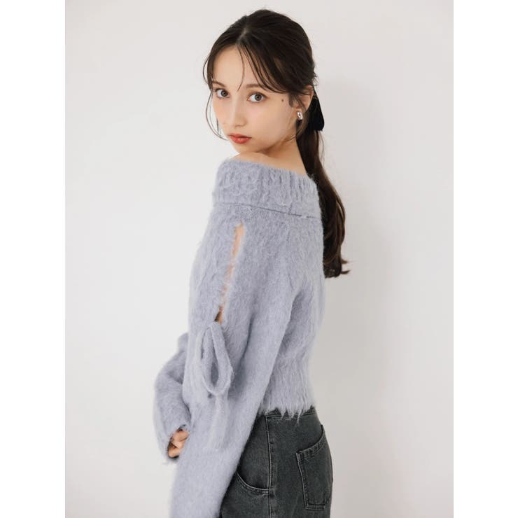 ルミナスカラーオフショルニット | dazzlin | 詳細画像6 