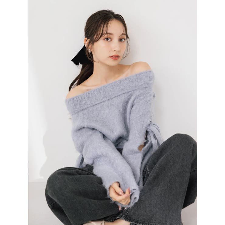 ルミナスカラーオフショルニット | dazzlin | 詳細画像7 