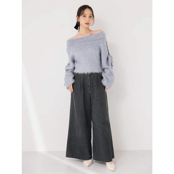 ルミナスカラーオフショルニット | dazzlin | 詳細画像8 