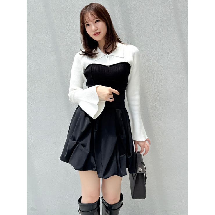 ラメビスチェラインニットトップス | dazzlin | 詳細画像1 