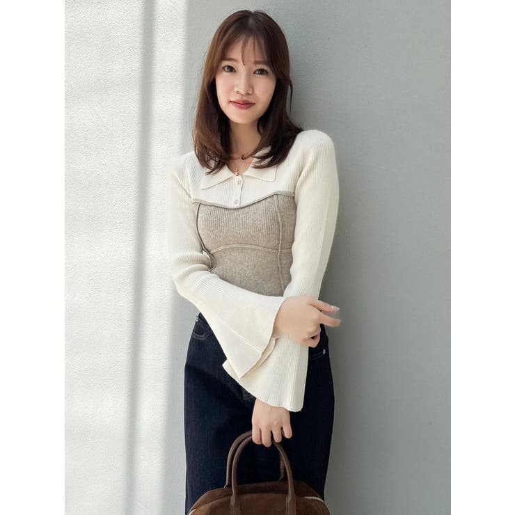 ラメビスチェラインニットトップス | dazzlin | 詳細画像15 