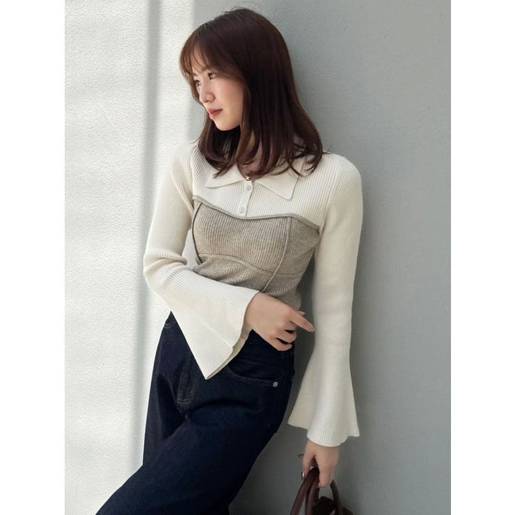 ラメビスチェラインニットトップス | dazzlin | 詳細画像6 