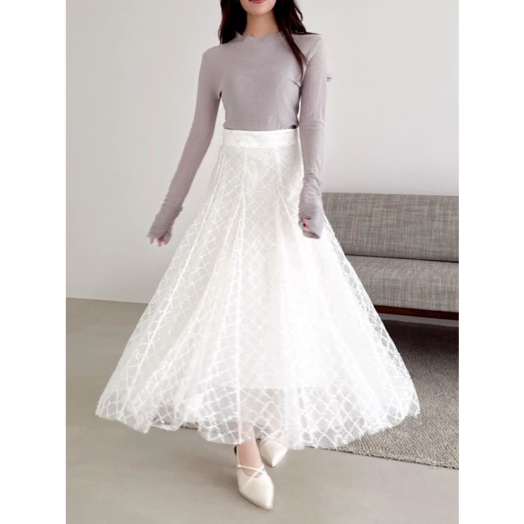 バックオープンスパンコールシアーニットトップス | dazzlin | 詳細画像16 