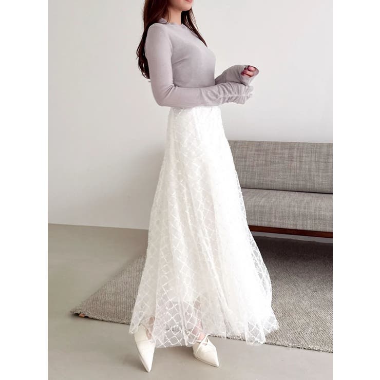 バックオープンスパンコールシアーニットトップス | dazzlin | 詳細画像17 