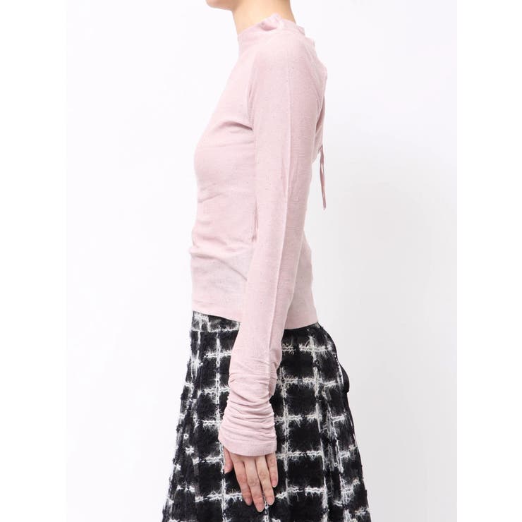 バックオープンスパンコールシアーニットトップス | dazzlin | 詳細画像20 