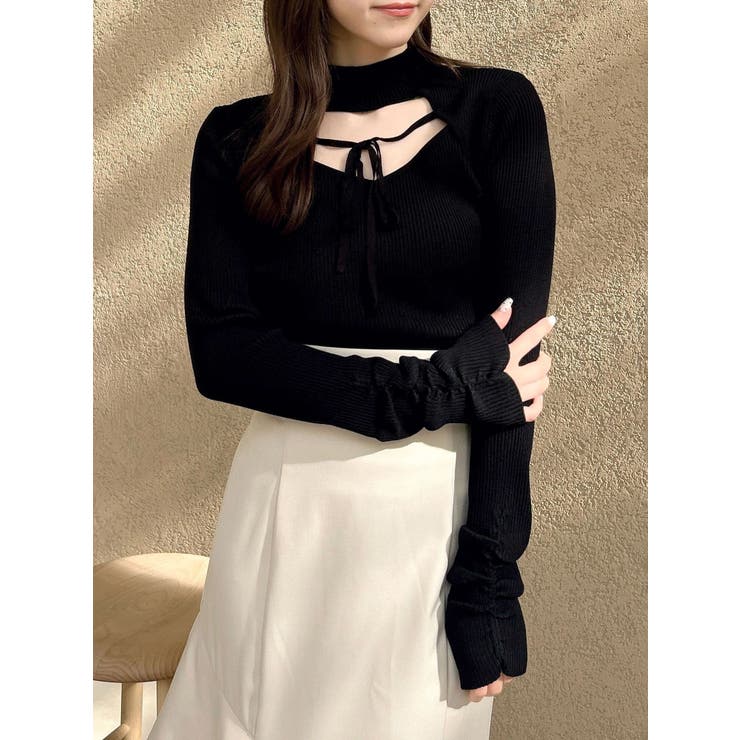 バックオープンリブニットトップス | dazzlin | 詳細画像10 