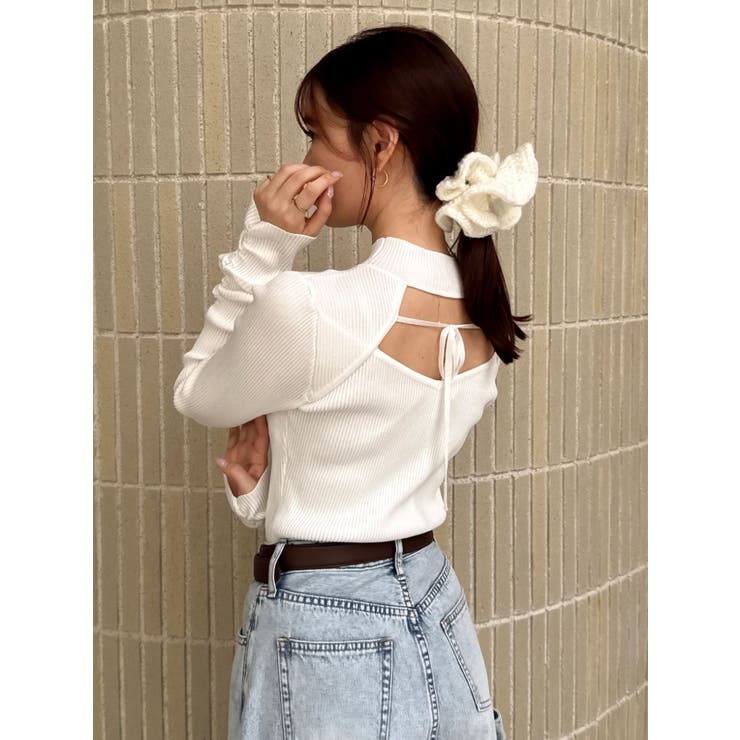 バックオープンリブニットトップス | dazzlin | 詳細画像20 