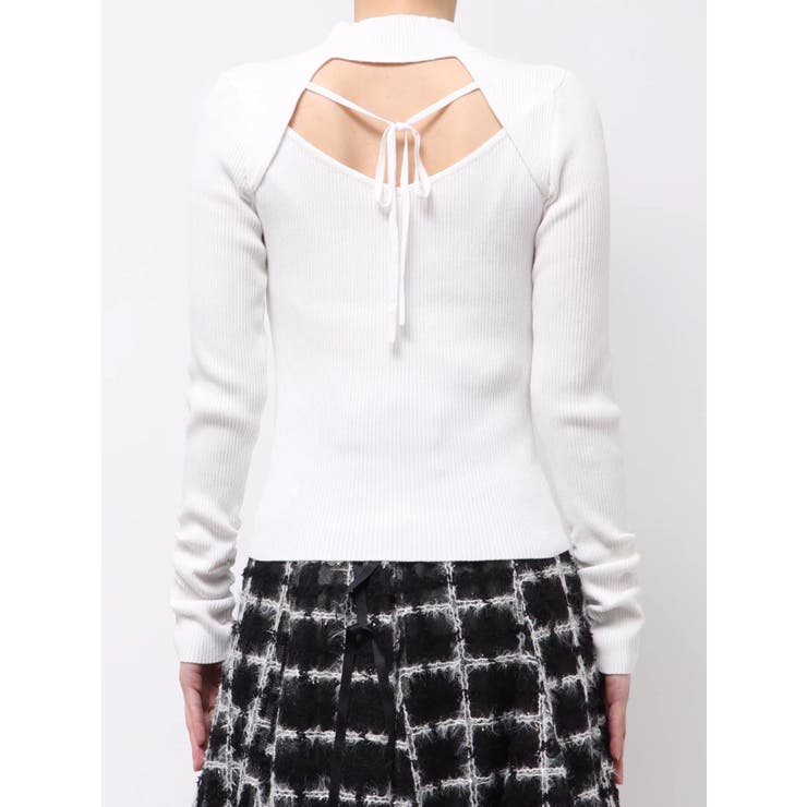 バックオープンリブニットトップス | dazzlin | 詳細画像37 