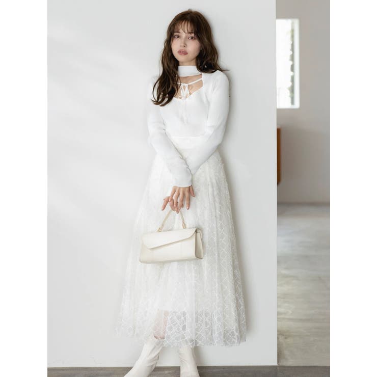 バックオープンリブニットトップス | dazzlin | 詳細画像4 