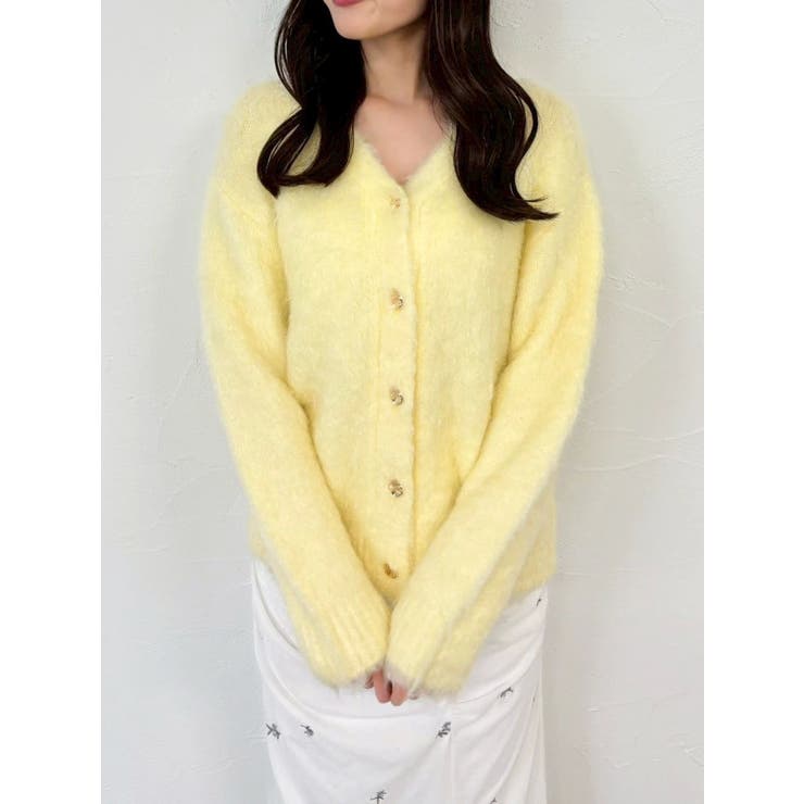 イエロー | ルミナスカラーカーディガン | dazzlin