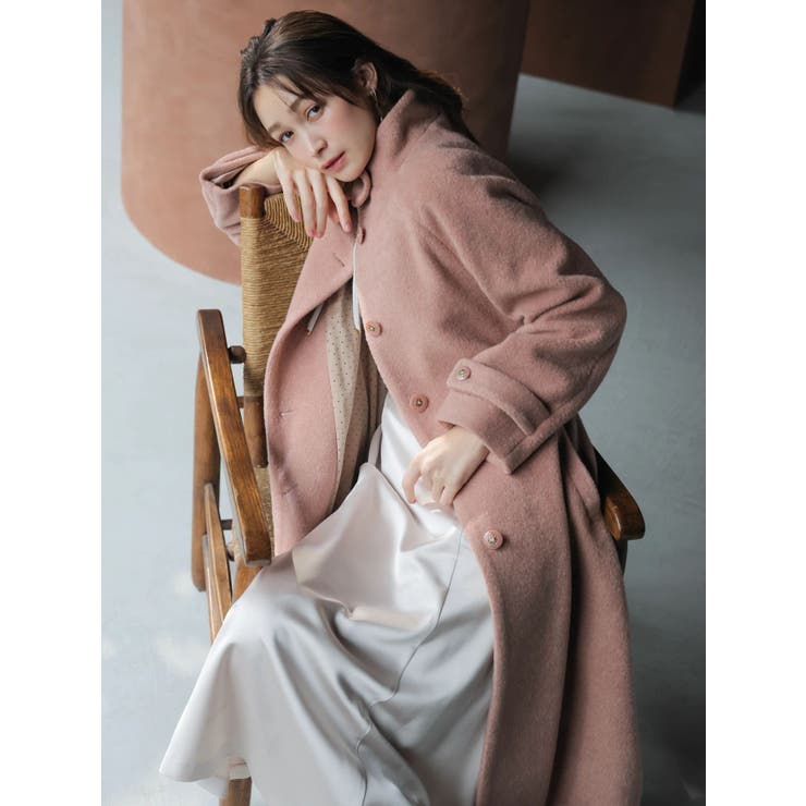 ピンク | 【藤井サチコラボ】スタンドウールライクコート | dazzlin