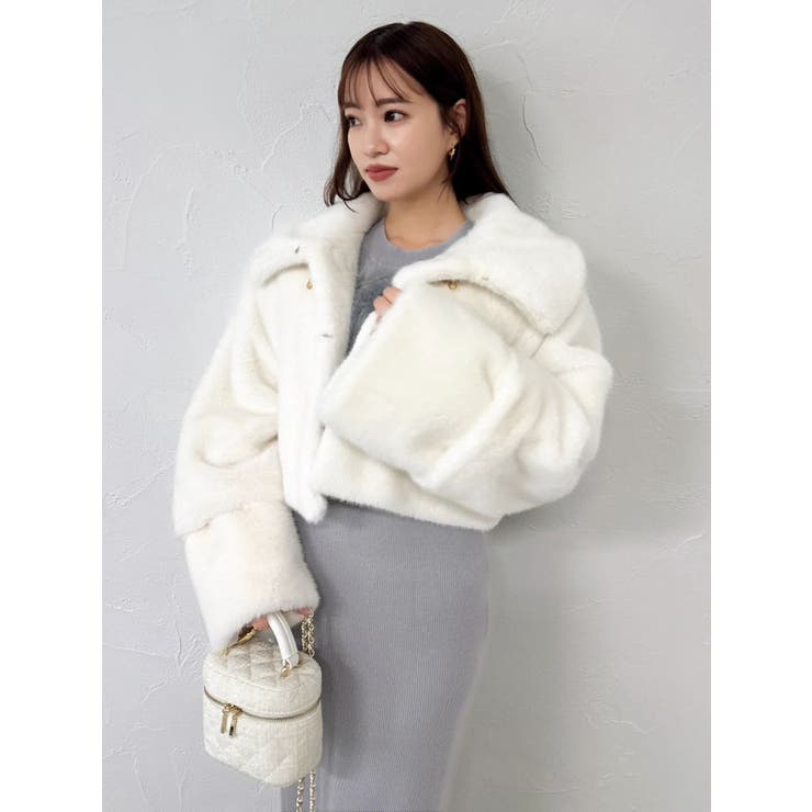 【20周年記念復刻！】ビットショートミンクライクファーコート | dazzlin | 詳細画像17 