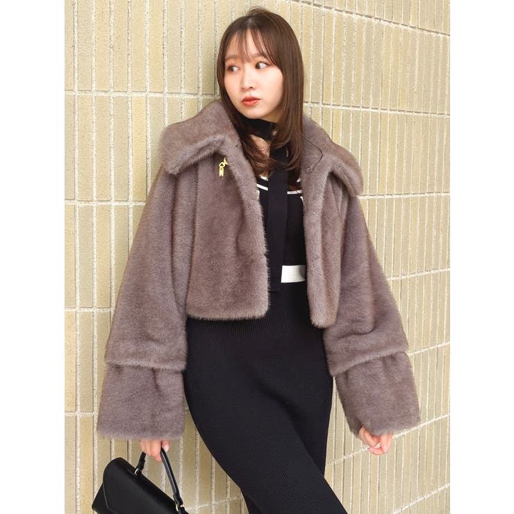 【20周年記念復刻！】ビットショートミンクライクファーコート | dazzlin | 詳細画像44 