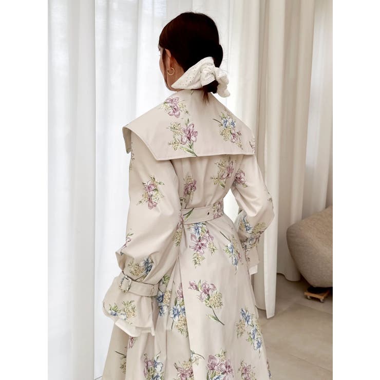 ビッグカラーフリルスリーブトレンチコート | dazzlin | 詳細画像11 