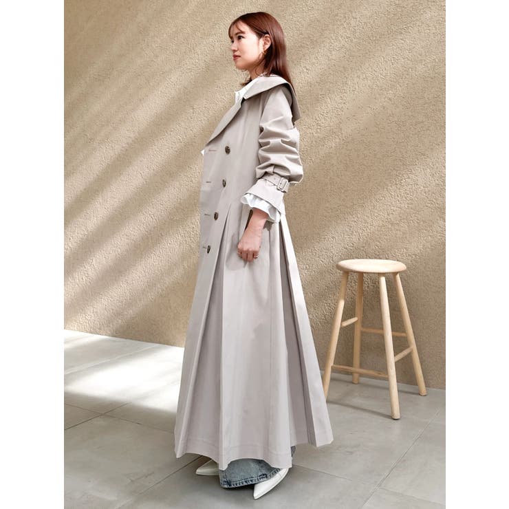 ビッグカラーフリルスリーブトレンチコート | dazzlin | 詳細画像13 