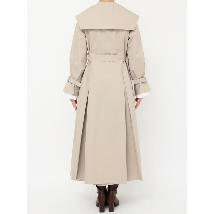 ビッグカラーフリルスリーブトレンチコート | dazzlin | 詳細画像19 