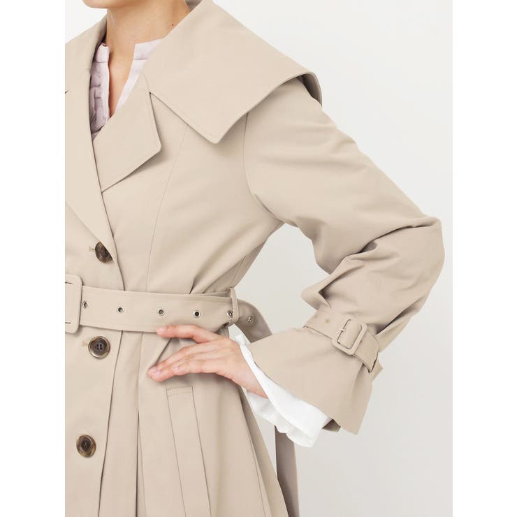 ビッグカラーフリルスリーブトレンチコート | dazzlin | 詳細画像21 