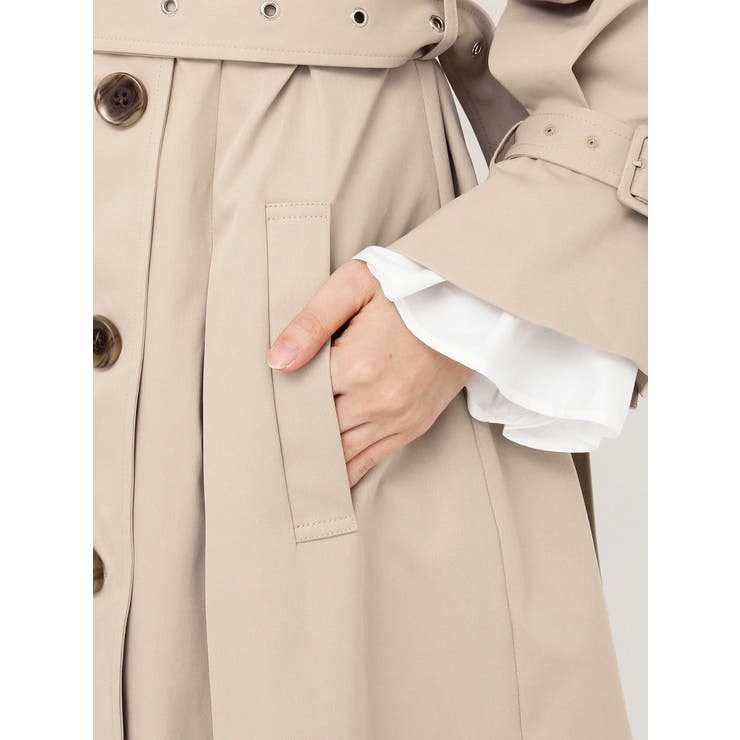 ビッグカラーフリルスリーブトレンチコート | dazzlin | 詳細画像22 