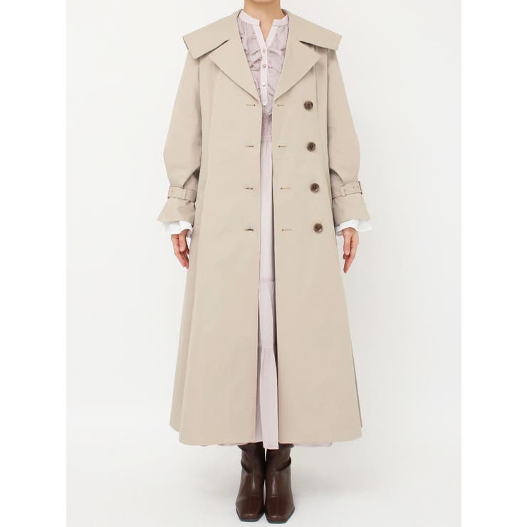 ビッグカラーフリルスリーブトレンチコート | dazzlin | 詳細画像27 