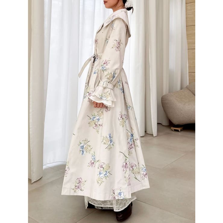 ビッグカラーフリルスリーブトレンチコート | dazzlin | 詳細画像9 